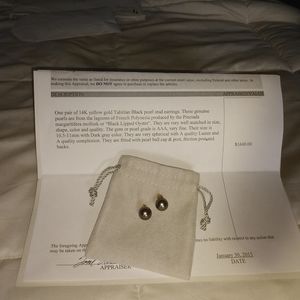 18 carat Tahitian pearls earrings